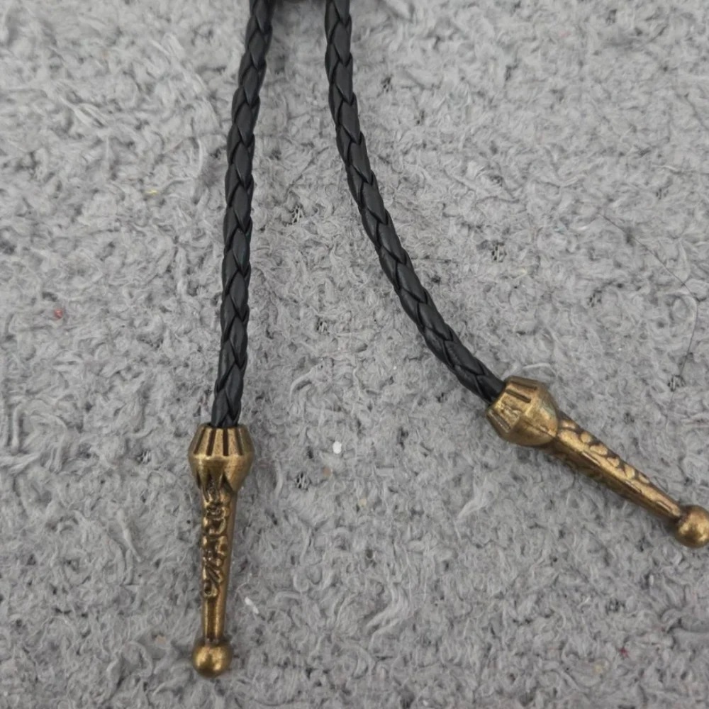 Western Gold Steerhead Bolo Tie  Southwestern Rodeo Cowboy Necklace Gift